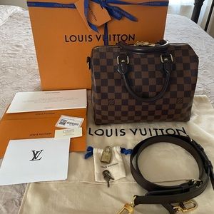 Louis Vuitton Speedy Bandouliere 25 Damier Ebene